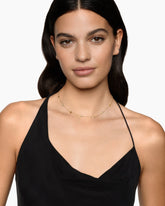 Petite Modern Renaissance® Pyramid Station Necklace in 18K Yellow Gold with Diamonds, 4.6mm